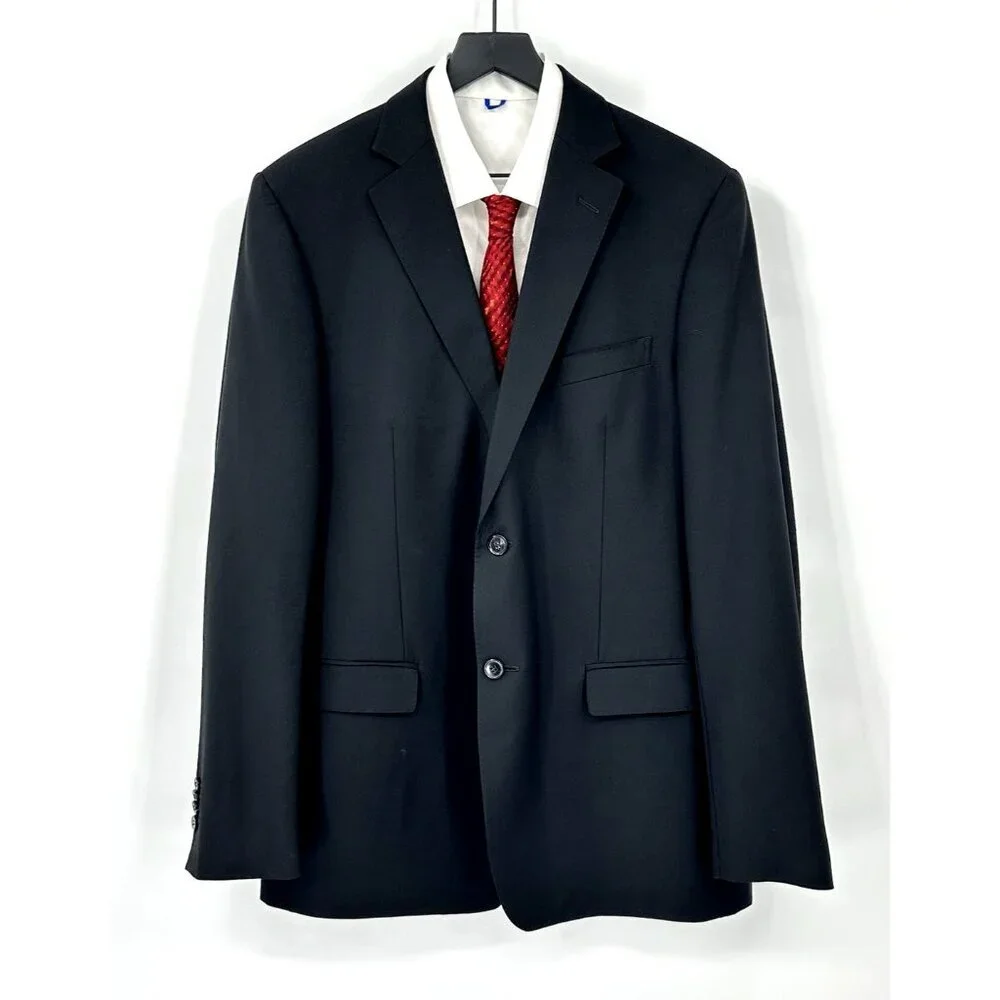 vintage Y2K 90s ERMENEGILDO Z ZEGNA jacket blazer wool mohair designer black 42L